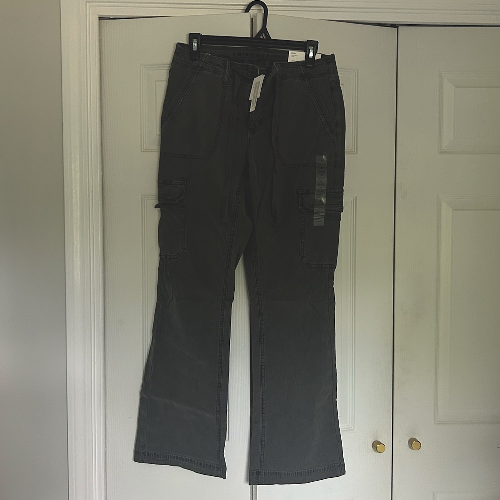 American Eagle Boot Cut Cargo Pants Grey